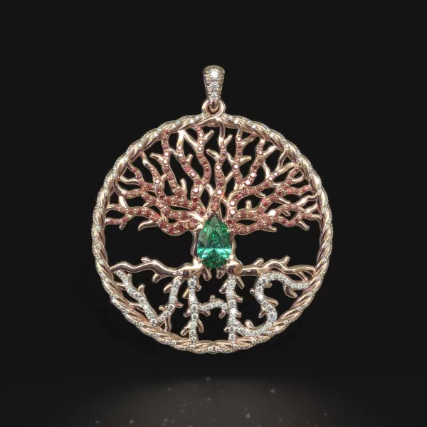 Diseño del colgante de iniciales VHS - Modelado 3D 